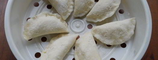 вареники с картофелем и сыром на пару из творожного теста. Шаг 9