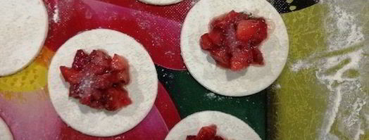 вареники с клубникой и мятой. Шаг 9