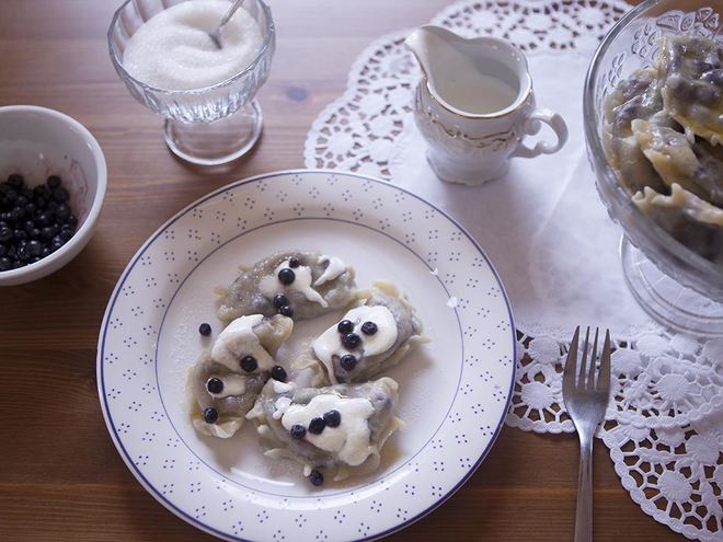 Рецепт вареников с начинкой из черники