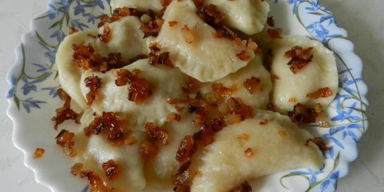 Вареники с салом и картошкой