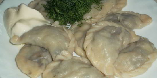 Вареники с шампиньонами