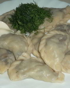 Вареники с шампиньонами