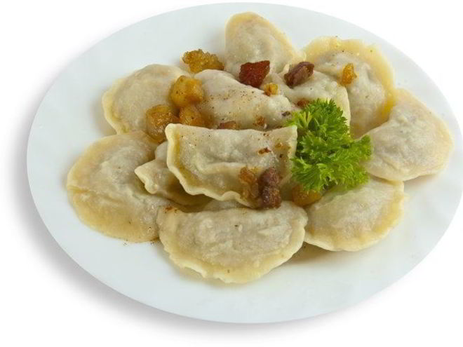 Рецепт вареников с шкварками