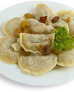 Вареники с шкварками