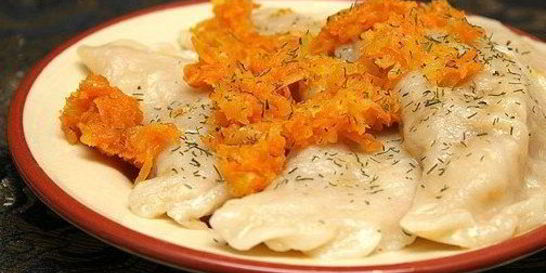 Вареники с сыром и ветчиной