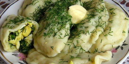 Вареники с яйцом