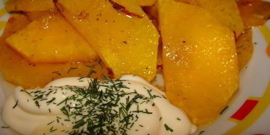 Золотой гарнир из тыквы