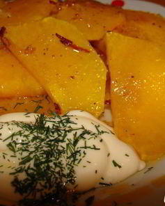 Золотой гарнир из тыквы