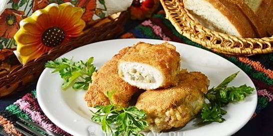 Куриные зразы с грибами