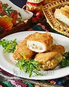 Куриные зразы с грибами