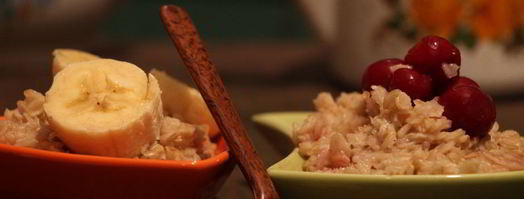 геркулесовая каша с бананом и вишней. Шаг 6