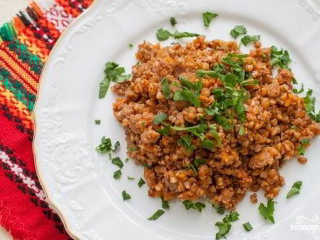 Рецепт гречки по-купечески с фаршем