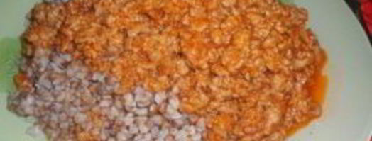 гречка с фаршем на сковороде. Шаг 5