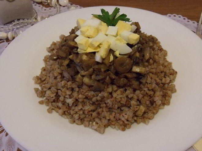 Рецепт гречки с грибами