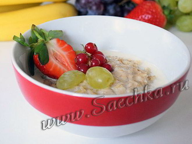 Рецепт овсяной каши на молоке