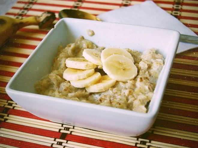 Рецепт овсяной каши с бананом