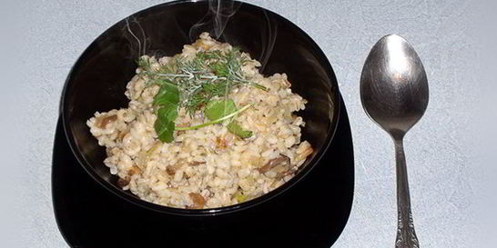 Перловка с грибами