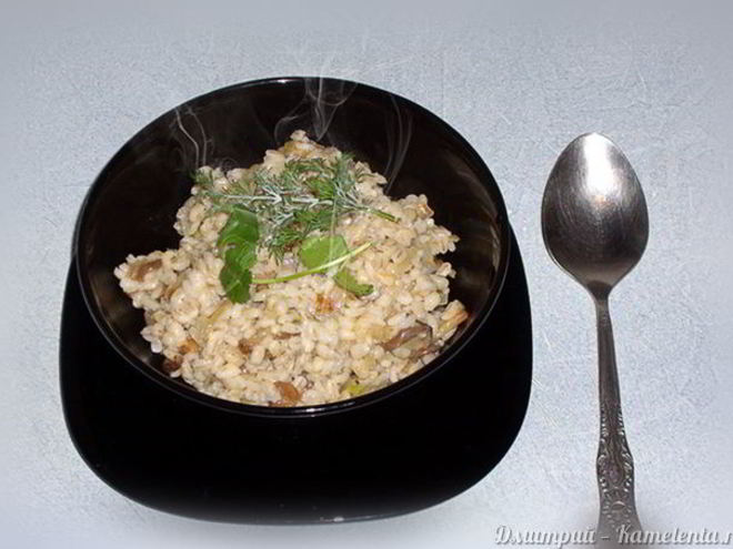 Рецепт перловки с грибами