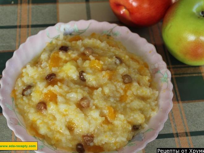 Рецепт тыквенной каши с рисом