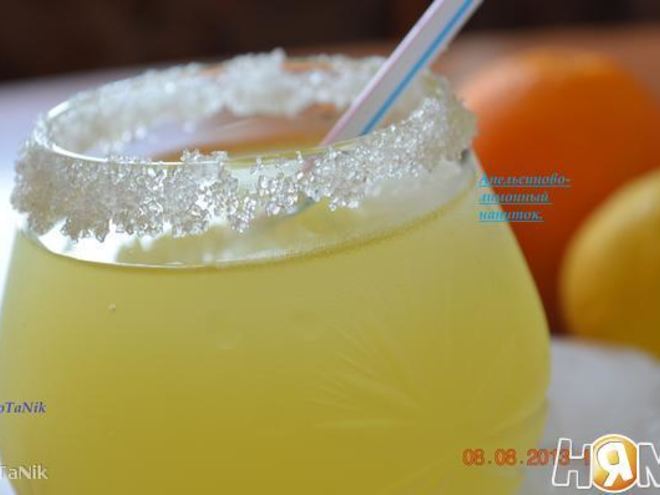 Рецепт апельсинова-лимонного напиток