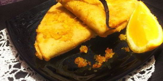 Блинчики в ванильно-цитрусовом сиропе