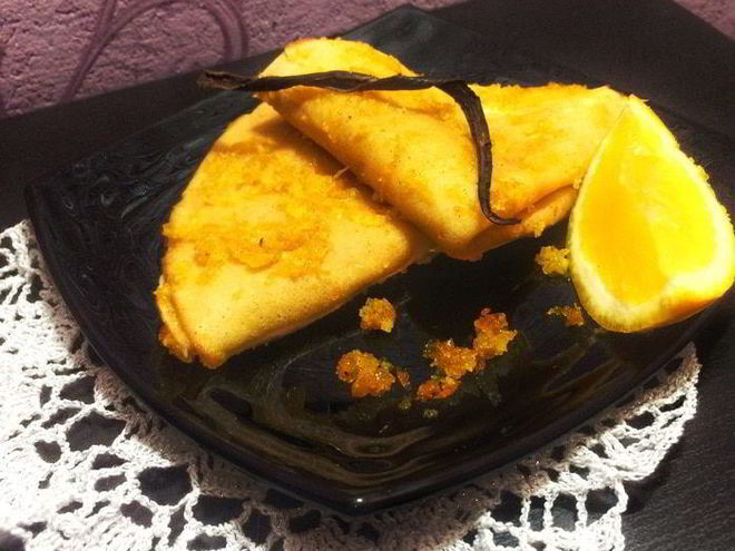 Рецепт блинчиков в ванильно-цитрусовом сиропе