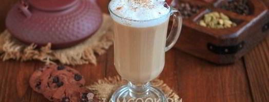 чай латте. Шаг 14