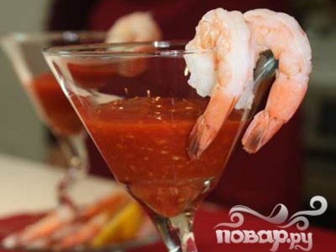 Рецепт коктейля из креветок