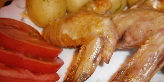 Куриные крылышки в лимонном сиропе