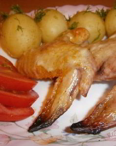 Куриные крылышки в лимонном сиропе