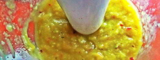 яблочный густой коктейль с авокадо и персиком. Шаг 4