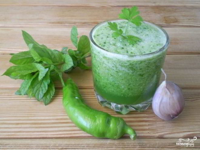 Рецепт зеленого коктейля для сыроедов