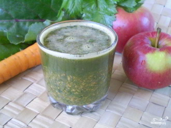 Рецепт зеленого коктейля с морковью