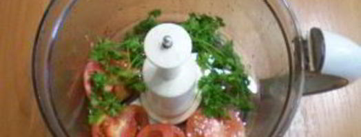 зеленый коктейль с помидорами. Шаг 3