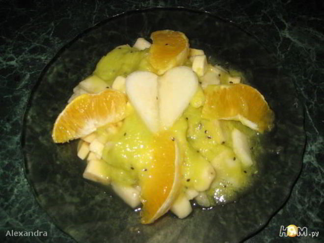Рецепт фруктово-заливного салатик