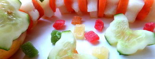 фруктовый салат гусеничка. Шаг 15