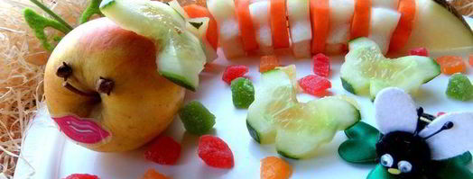 фруктовый салат гусеничка. Шаг 18