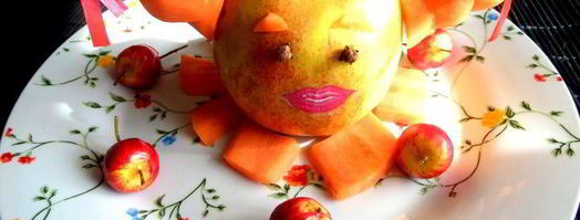 фруктовый салат гусеничка. Шаг 20