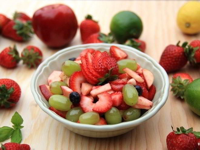 Рецепт фруктового салата с медовым сиропом