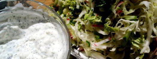 капустный салат с заправкой из феты. Шаг 4