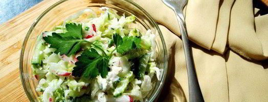 капустный салат с заправкой из феты. Шаг 5