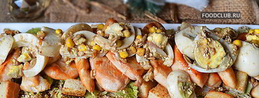 куриный салат с яйцом. Шаг 10