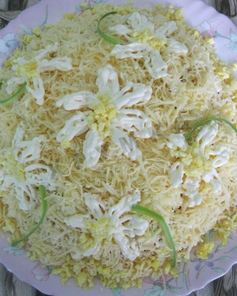 Легкий салатик из шампиньонов и крабовых палочек