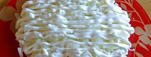 нежность салат классический. Шаг 14