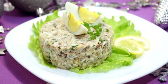 Рыбный салат Северное сияние