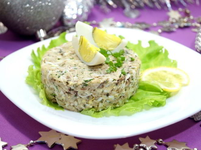 Рецепт рыбного салата северное сияние