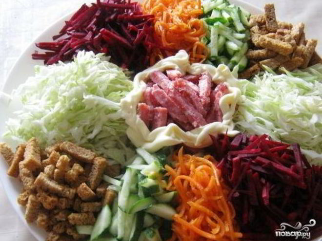 Рецепт салата горка