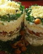 Салат Грибные пенечки с опятами