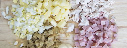 салат итальянский с шампиньонами. Шаг 3