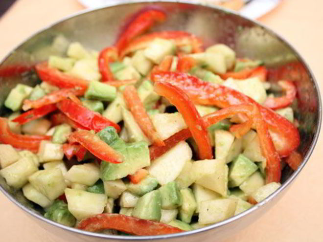 Рецепт салата из авокадо и груш